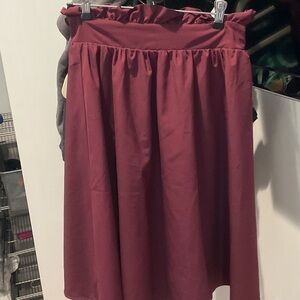 Elegant Burgundy Women's Skirt